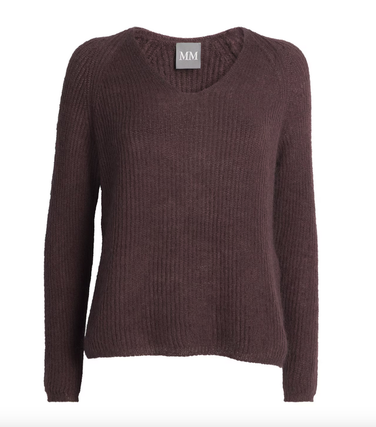 Genser - Ricetta Burgundy Loose-Knit Sweater