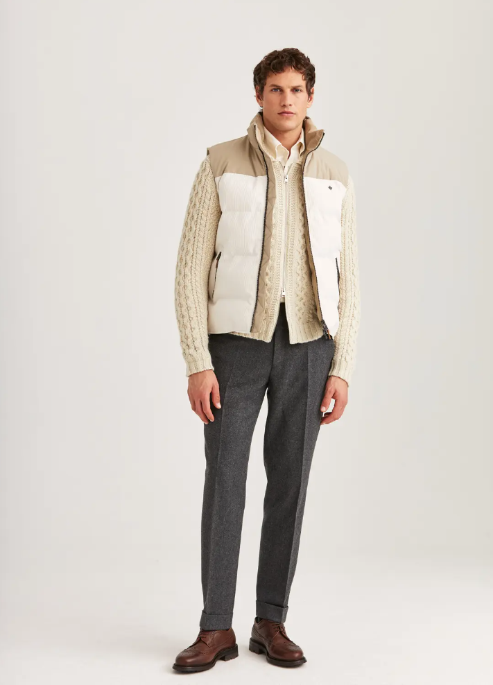 Vest - Catton Puffer Vest Off White