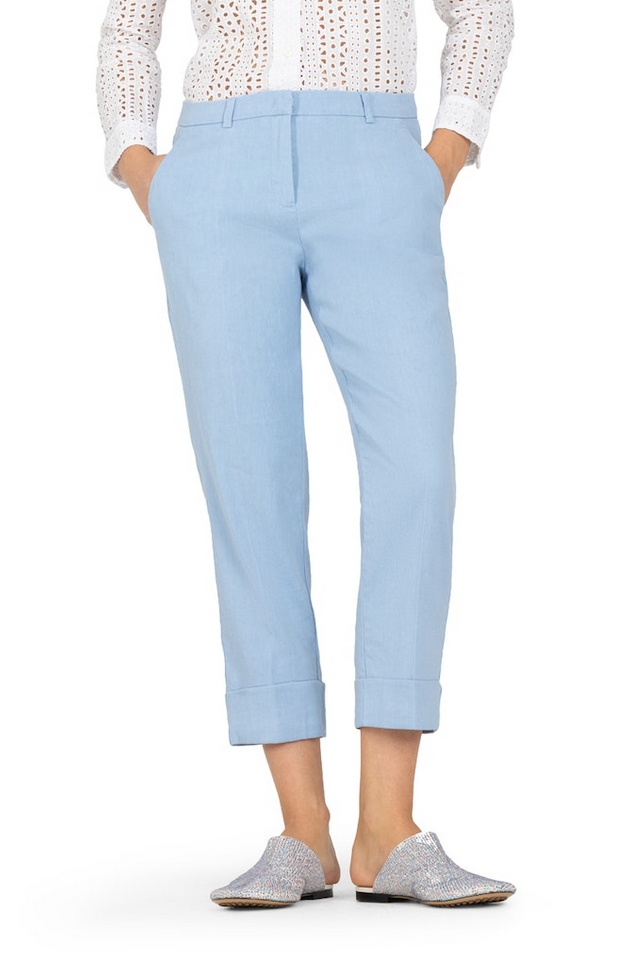Bukse - Krystal Linen Pants Ocean Ash