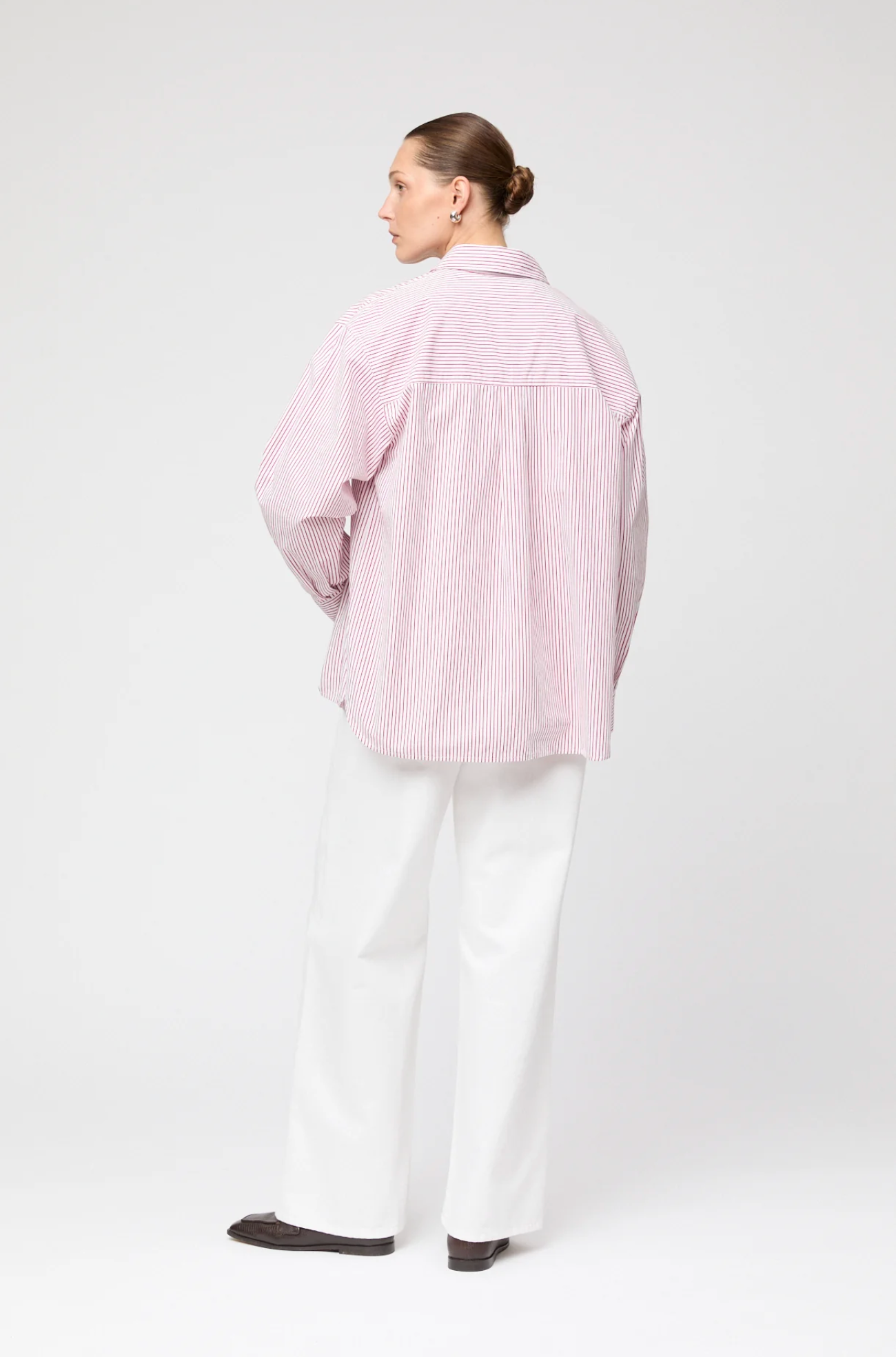 Skjorte - Coastal Shirt White Red Pinstripe