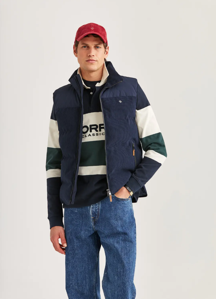 Vest - Catton Puffer Vest Navy