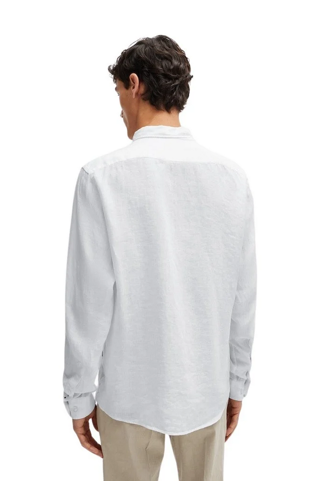 Linskjorte - Liam Regular-Fit Button-Down Shirt Linen White