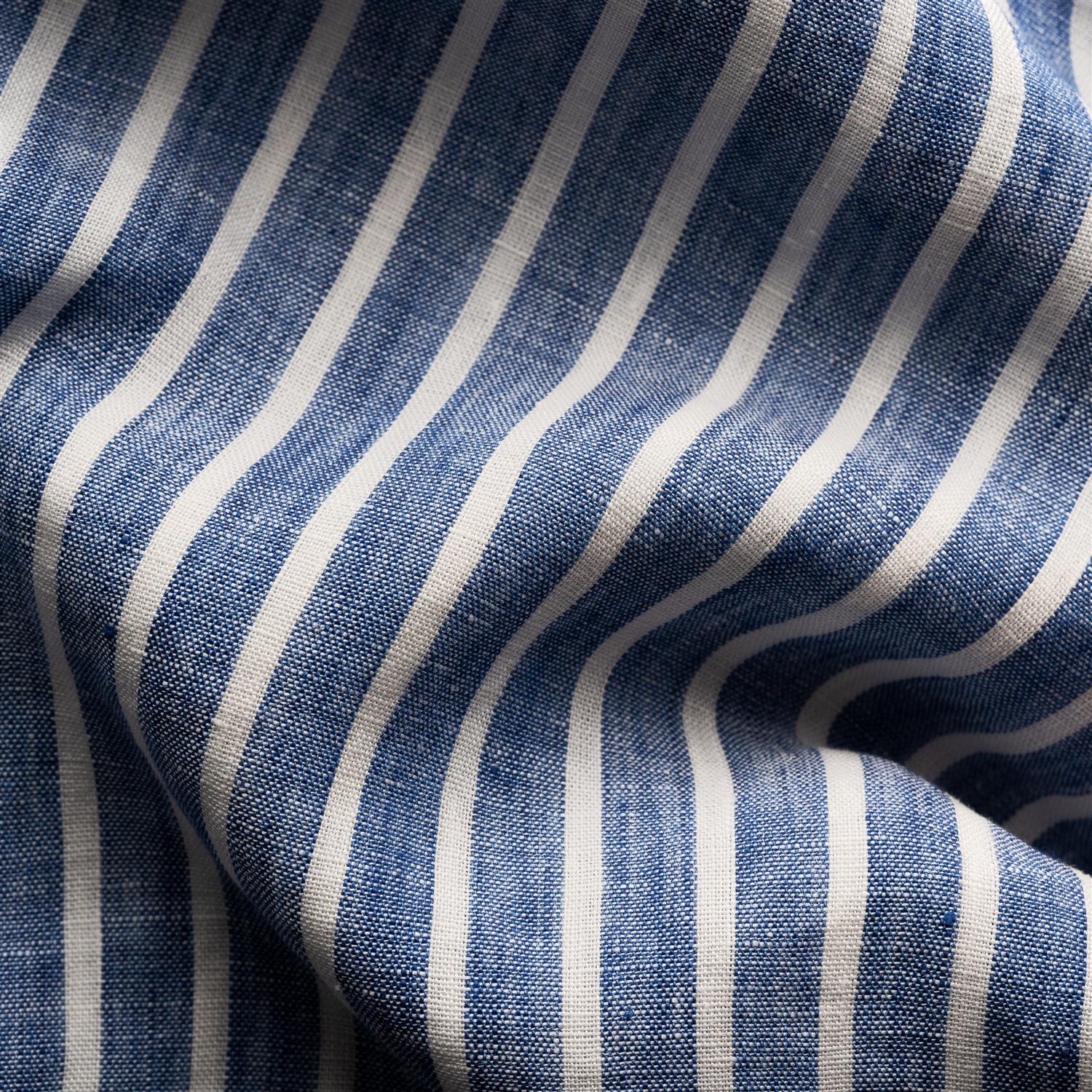 Linskjorte - Mid Blue Striped Linen Shirt