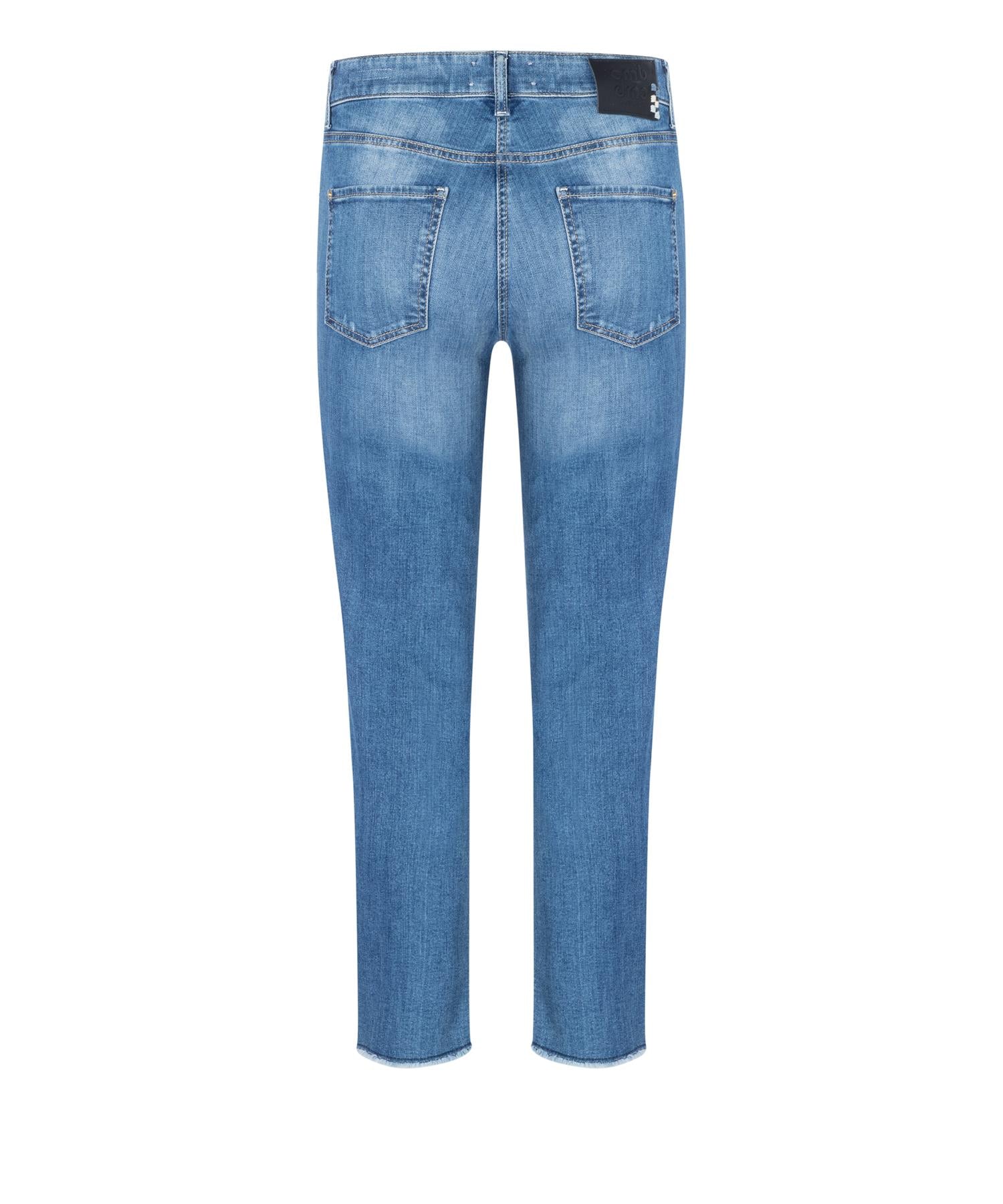 Jeans - Piper Cropped Glam Used Fringed Hem