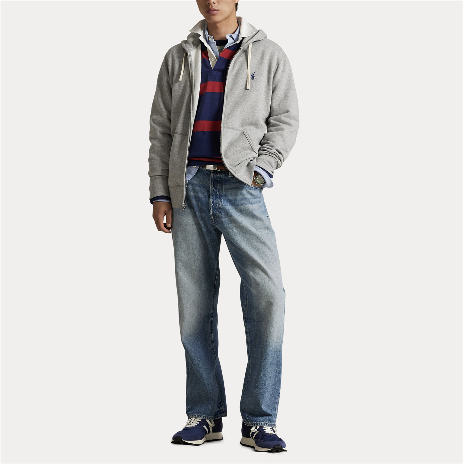 Hettejakke - The RL Fleece Hoodie Andover Heather