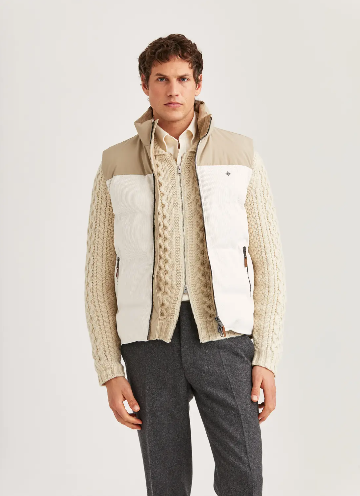 Vest - Catton Puffer Vest Off White