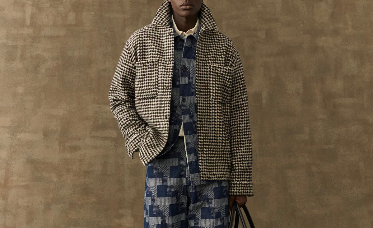 Overshirt - Milian Houndstooth Overshirt Light Desert