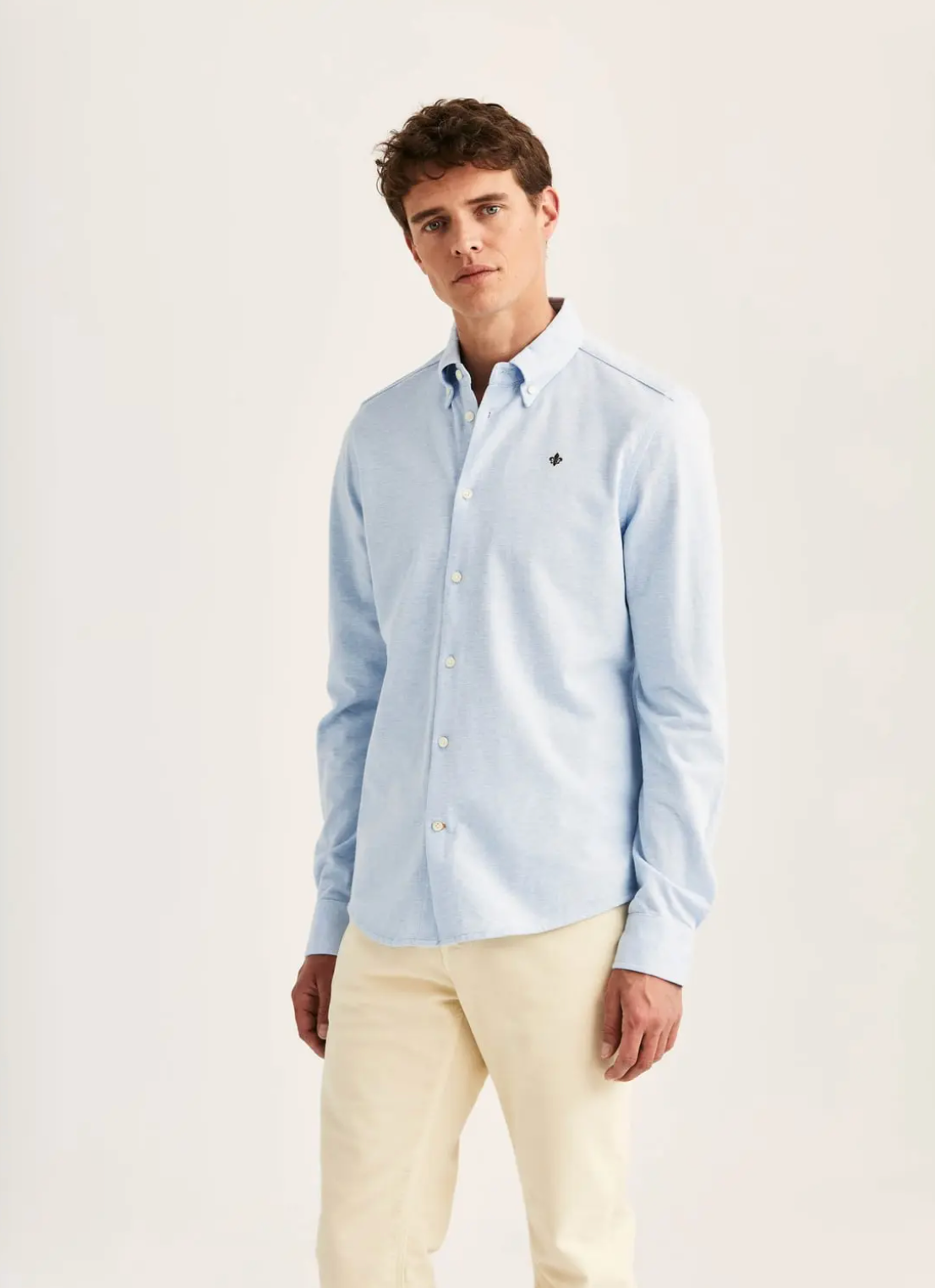 Skjorte - Camden Pique Shirt Blue