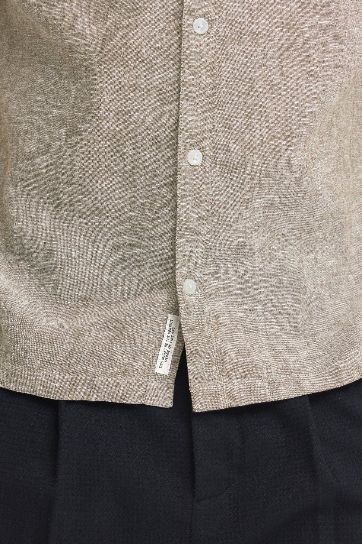 Skjorte - CFSAUBY SS RS Linen Shirt Demitasse
