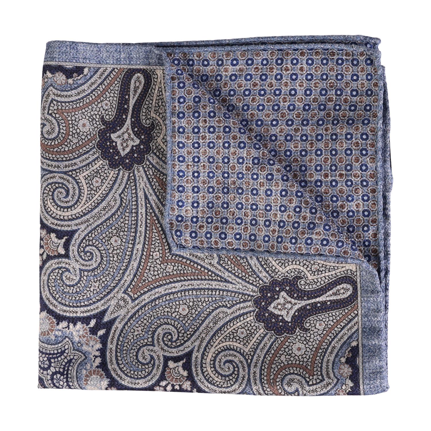 Tørkle - Double Face Pocket Square Blue Melange