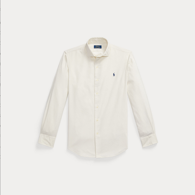 Skjorte - Custom Fit Corduroy Shirt Clubhouse Cream