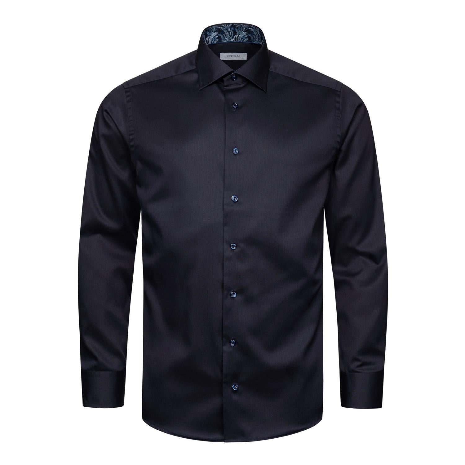 Skjorte - Signature Twill Contemporary Fit Shirt Dark Blue Floral