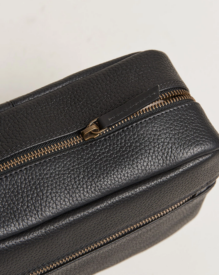 Toalettmappe - High Leather Washbag Black
