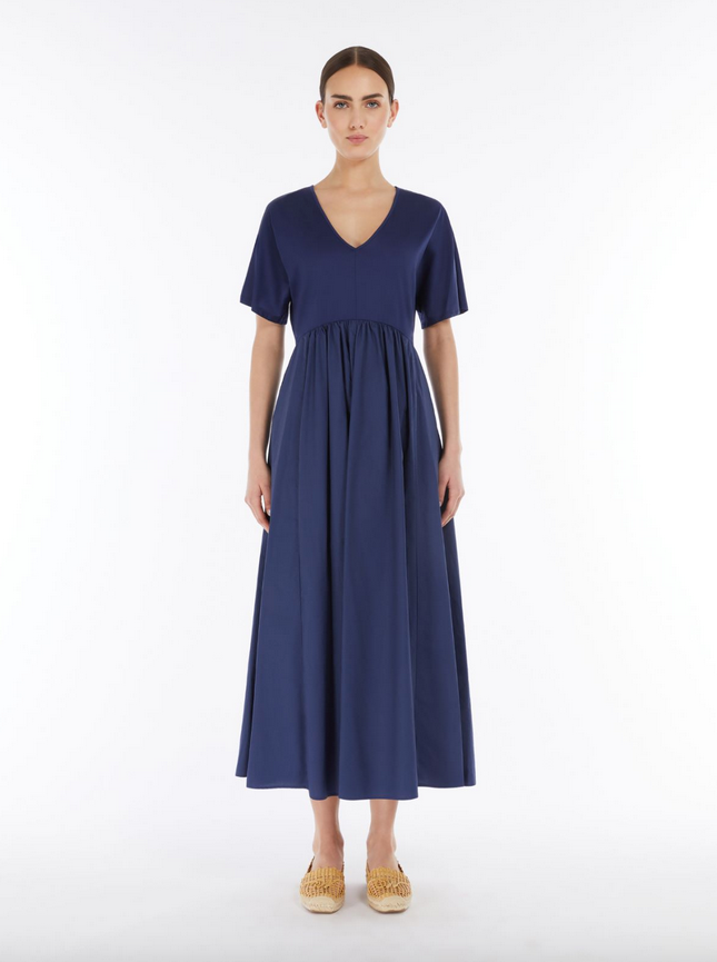 Kjole - Bronzo Wide Jersey Dress Navy