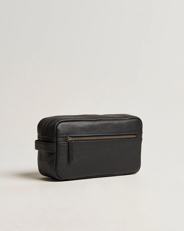Toalettmappe - High Leather Washbag Black
