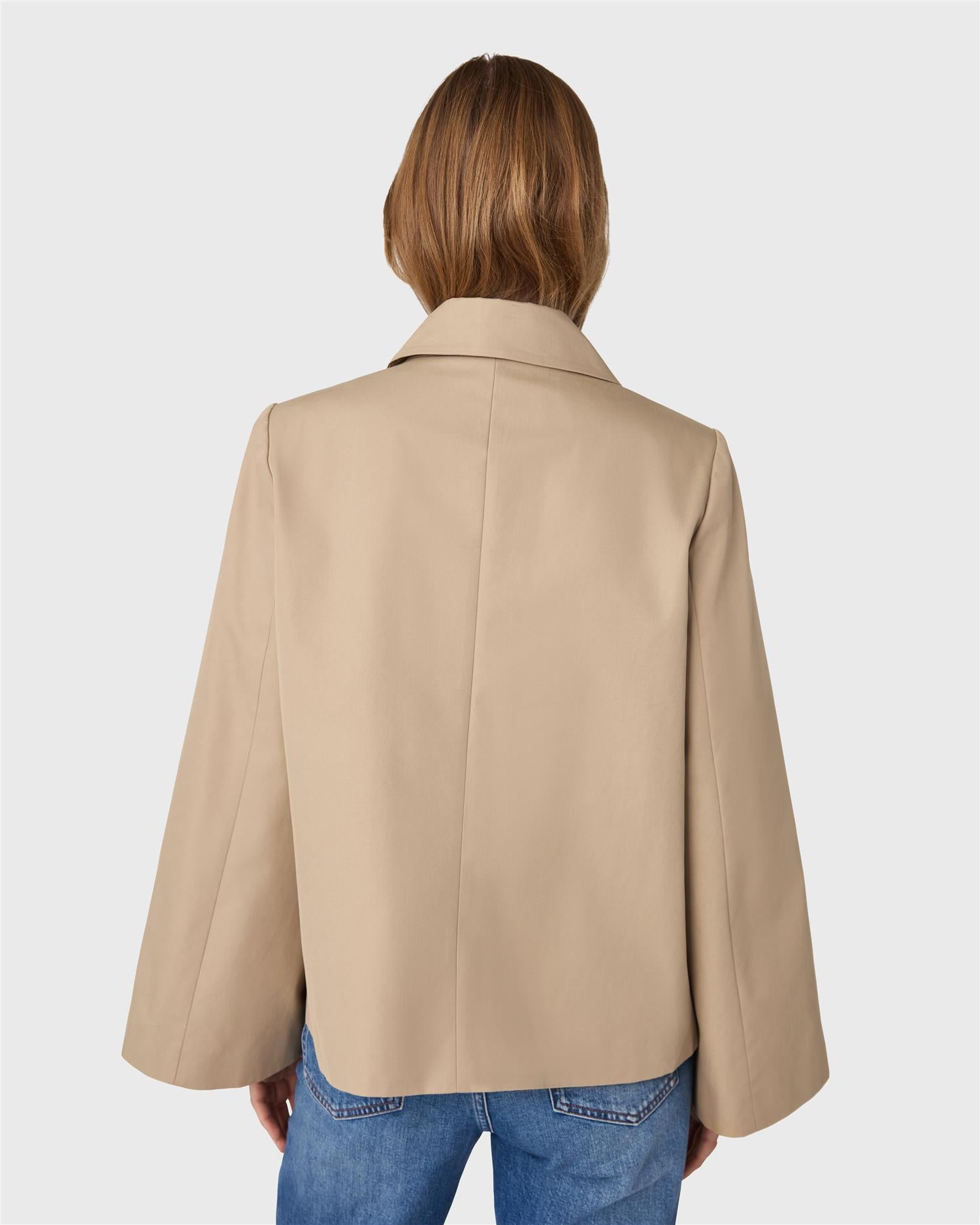 Jakke - The Coline Cotton Trench Jacket Cold Beige