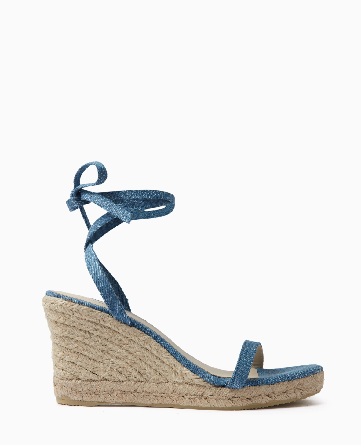 Espadrillos - Willa Denim Blue Leather Espadrilles