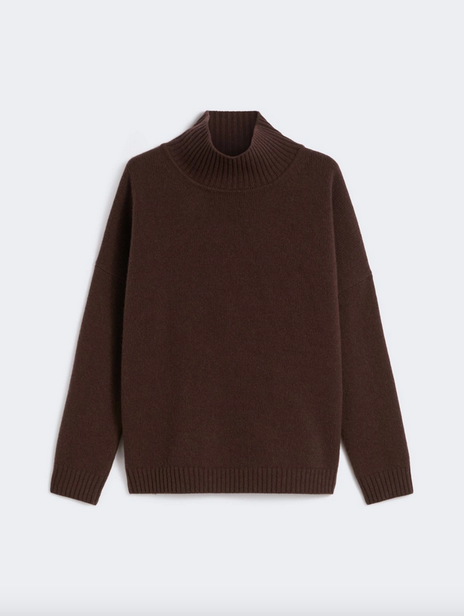 Genser - Borgia Wool knit turtleneck jumper Chocolate