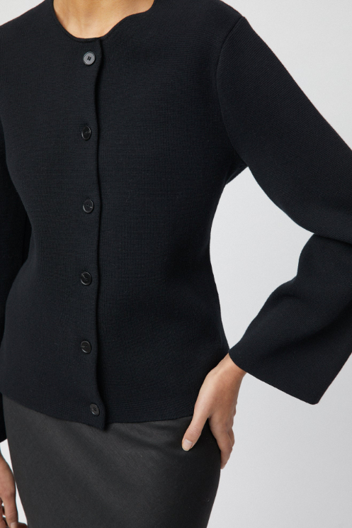 Genser - Milano Knit Blazer Chocolate Brown