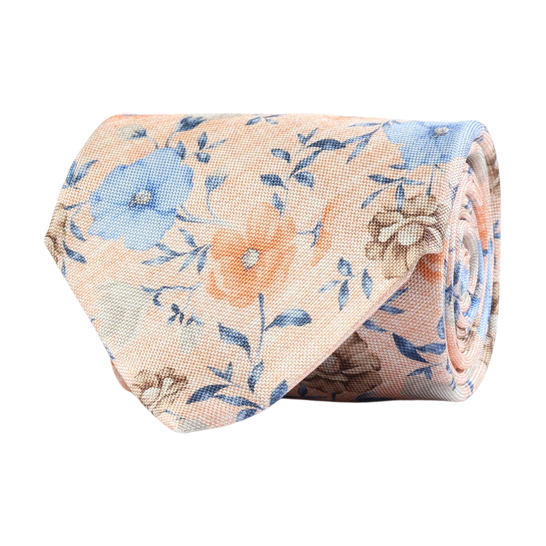 Slips - Classic Tie Flower Oxford 205 Peach