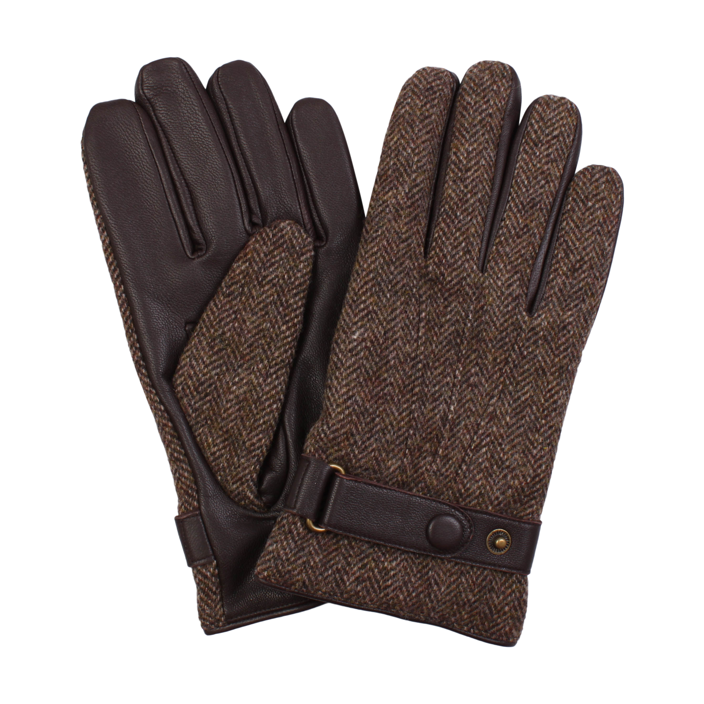 Hansker - Fishbone Leather Brown