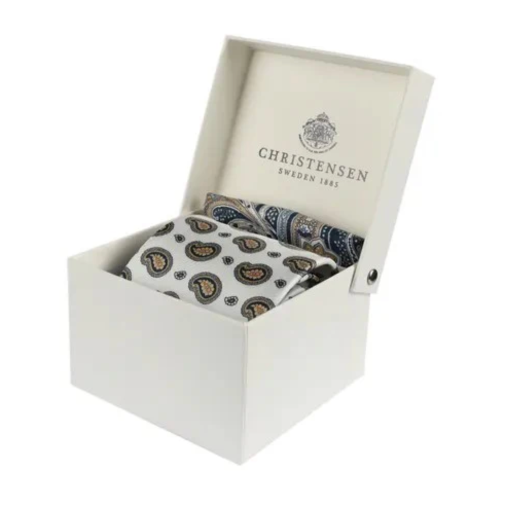 Slips&Tørkle - Cream Melange Paisley