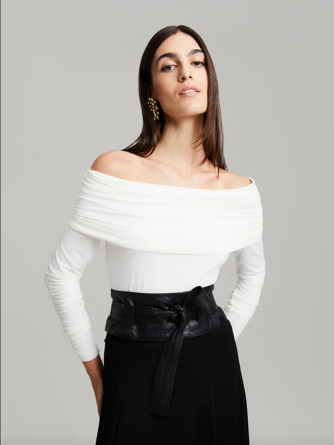 Topp - Gianella Off Shoulder Top Chalk White
