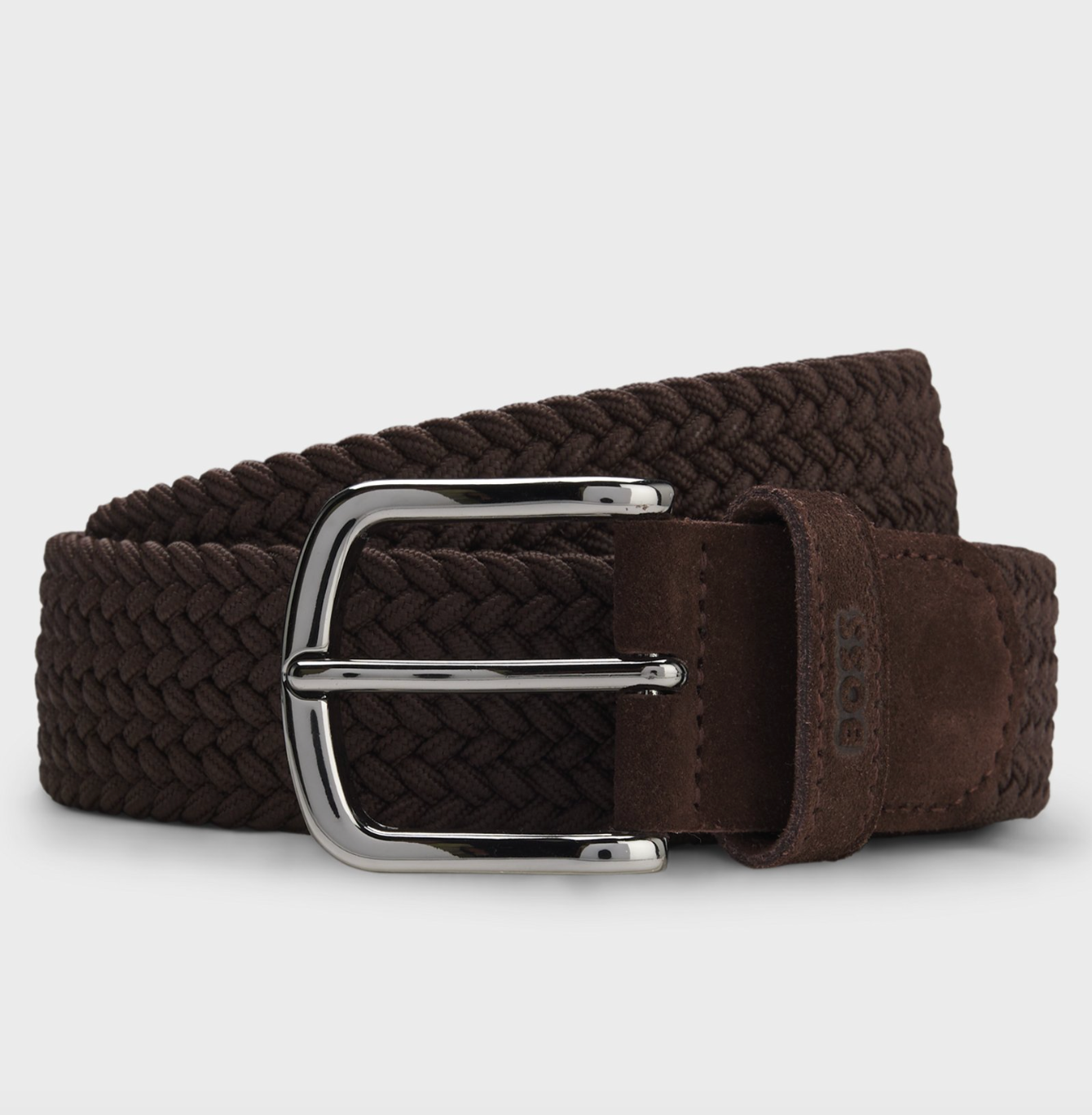 Belter - Woven Belt With Leather Trims Dark