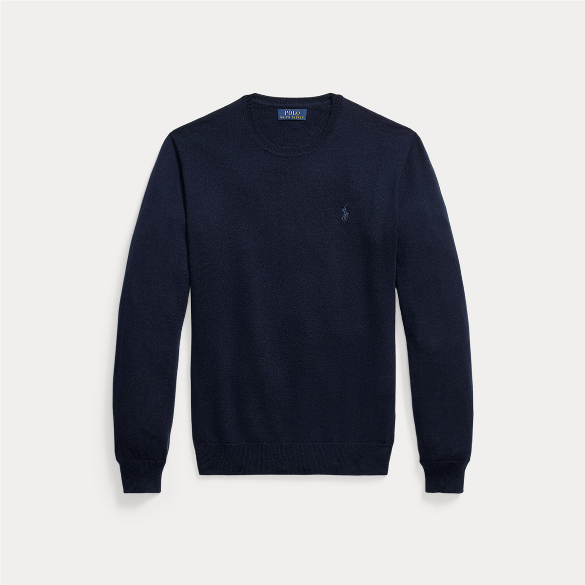 Genser - Washable Wool Crewneck Sweater Hunter Navy