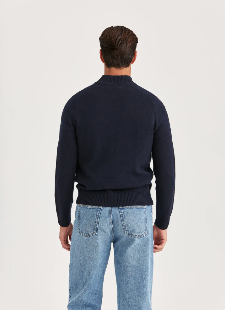 Genser - New Hertford Half Zip Navy