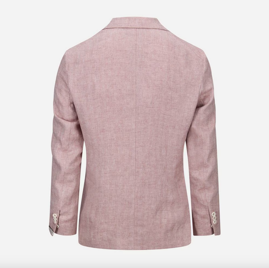 Blazer - Savino Linen Blazer Burgundy