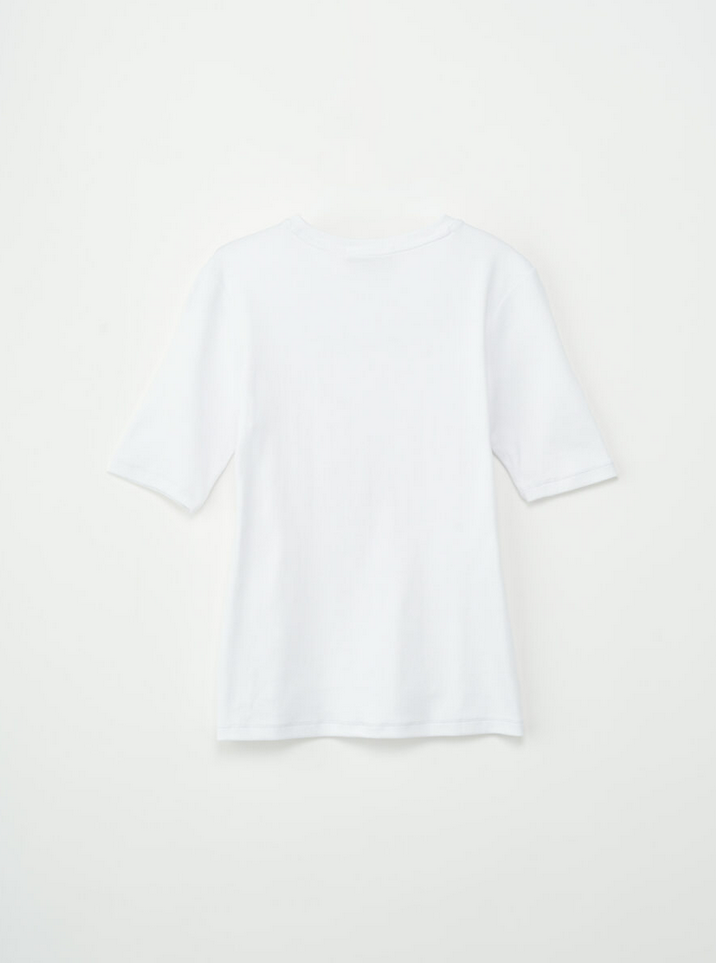 T-Skjorte - Marianne Rib Tee White