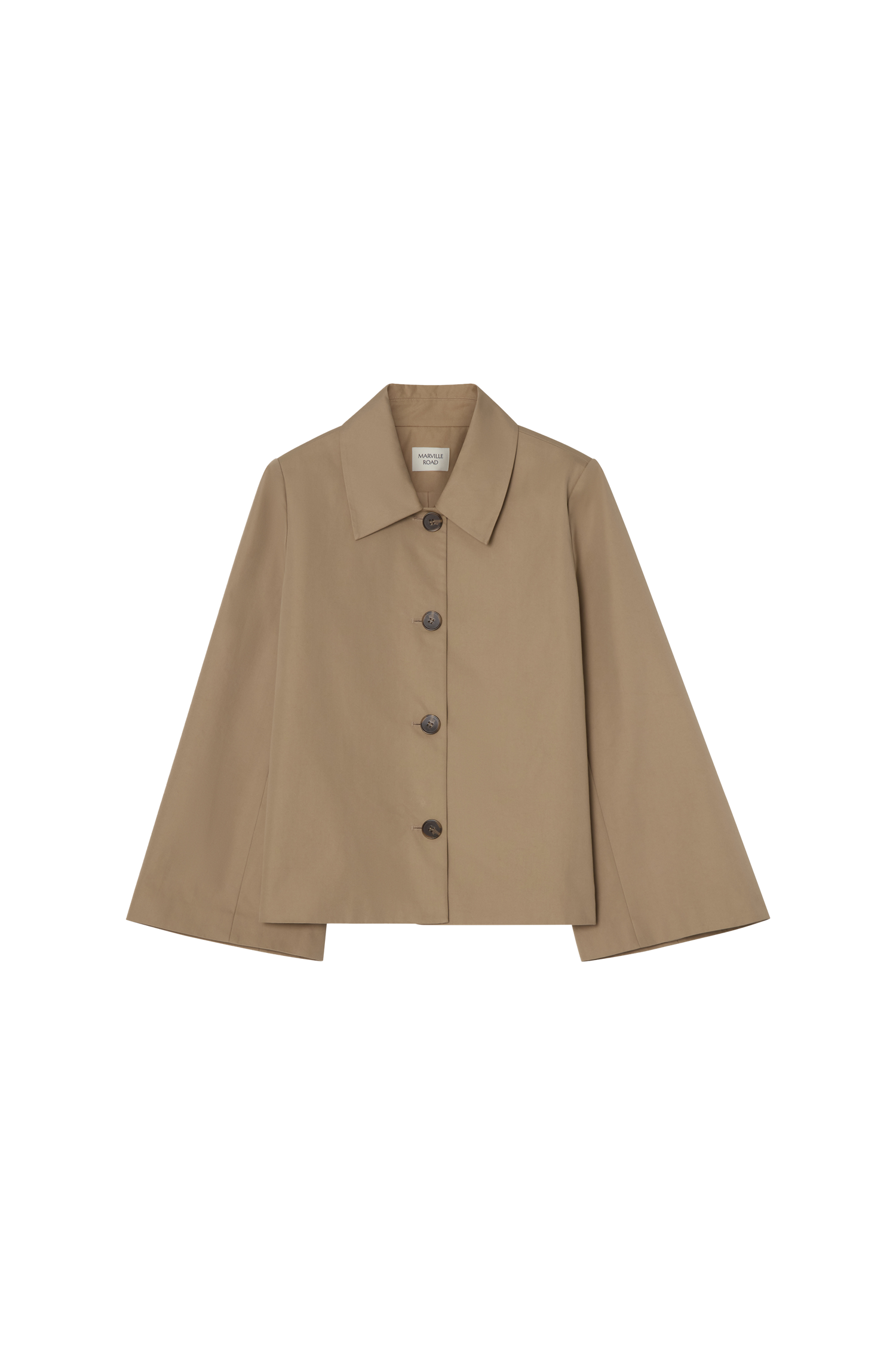 Jakke - The Coline Cotton Trench Jacket Cold Beige