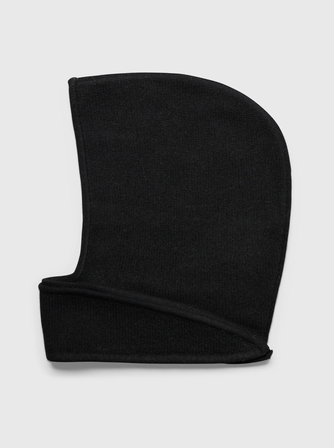 Lue - Tie Up Knitted Hood Jet Black