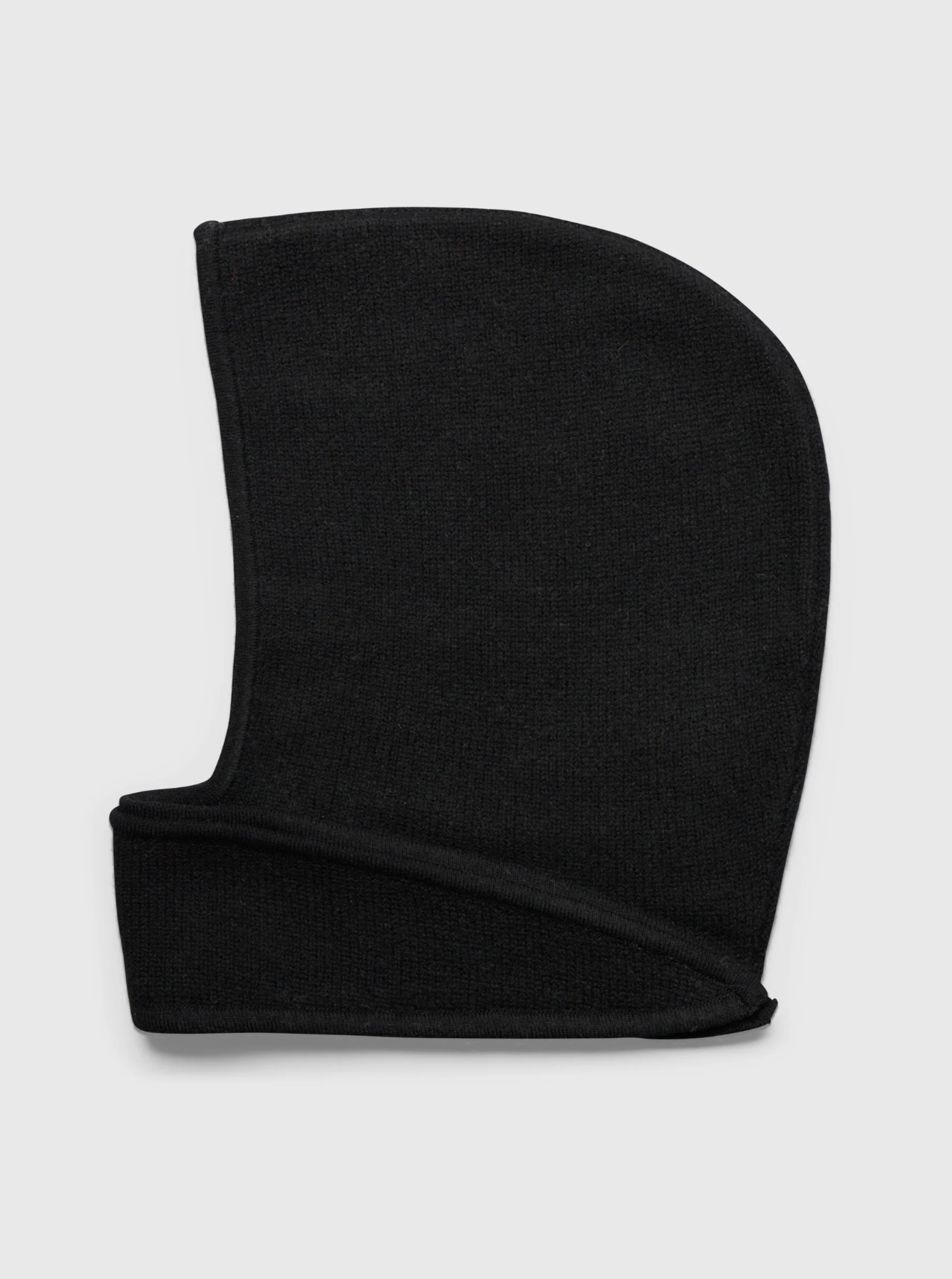 Lue - Tie Up Knitted Hood Jet Black