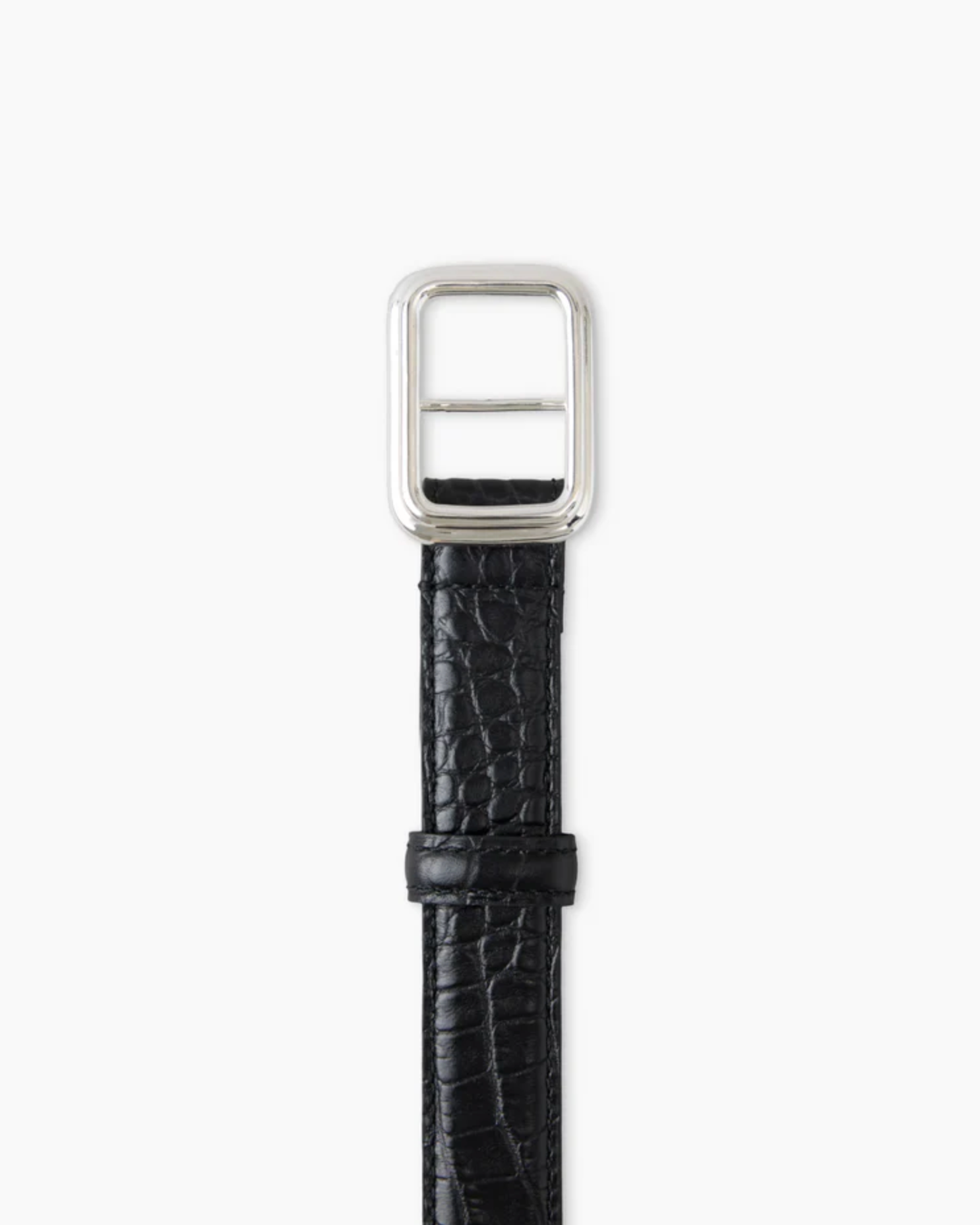 Belte - The Georgia Wide Belt Black Croc