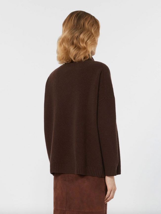 Genser - Borgia Wool knit turtleneck jumper Chocolate
