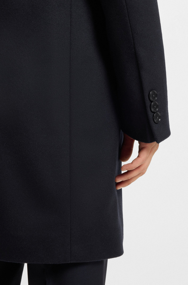 Frakk - Slim Fit Coat Wool Cashmere Dark Blue