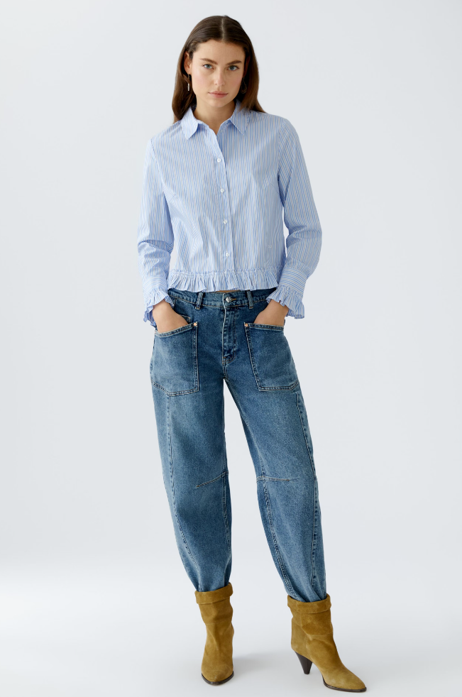 Bluse - Blouse Lt Blue White