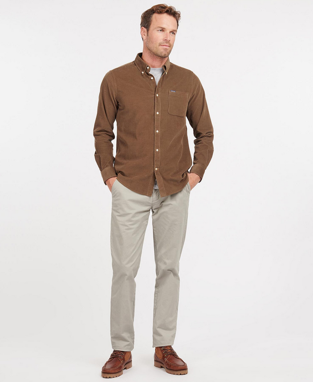 Skjorte - Ramsey Tailored Cord Shirt Brown