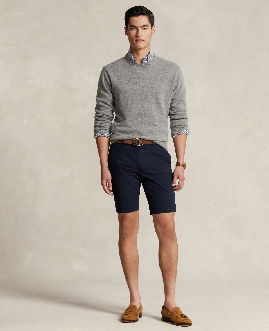 Shorts - Stretch Slim Fit Chino Short Aviator Navy