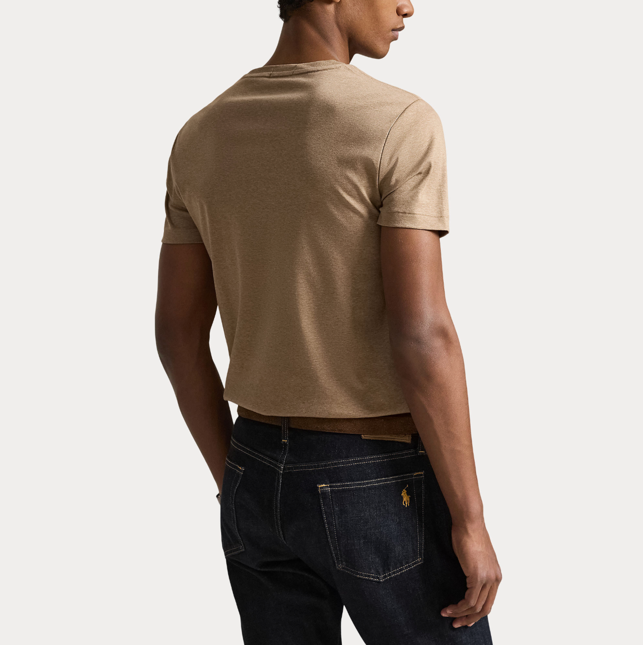 T-skjorte - Custom Slim Fit Soft Cotton T-Shirt Dune Tan