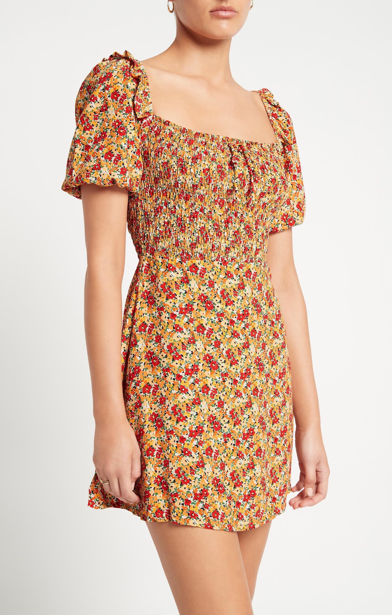 Kjole - IL Carro Mini Dress La Gomera Floral Print