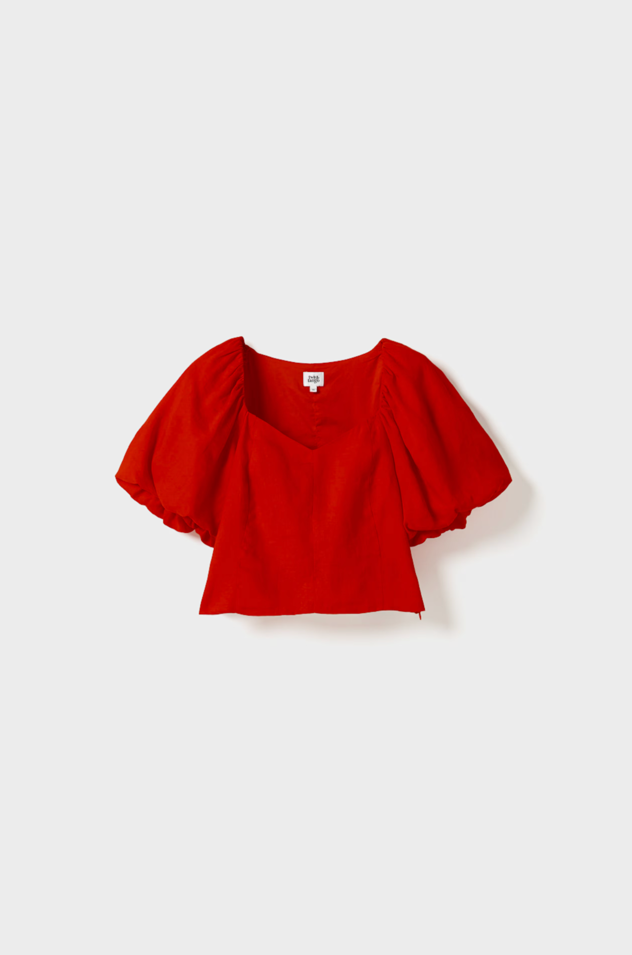 Topp - Audrina Linen Top Poppy Red