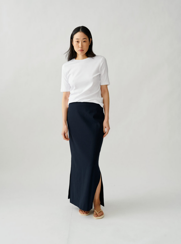T-Skjorte - Marianne Rib Tee White