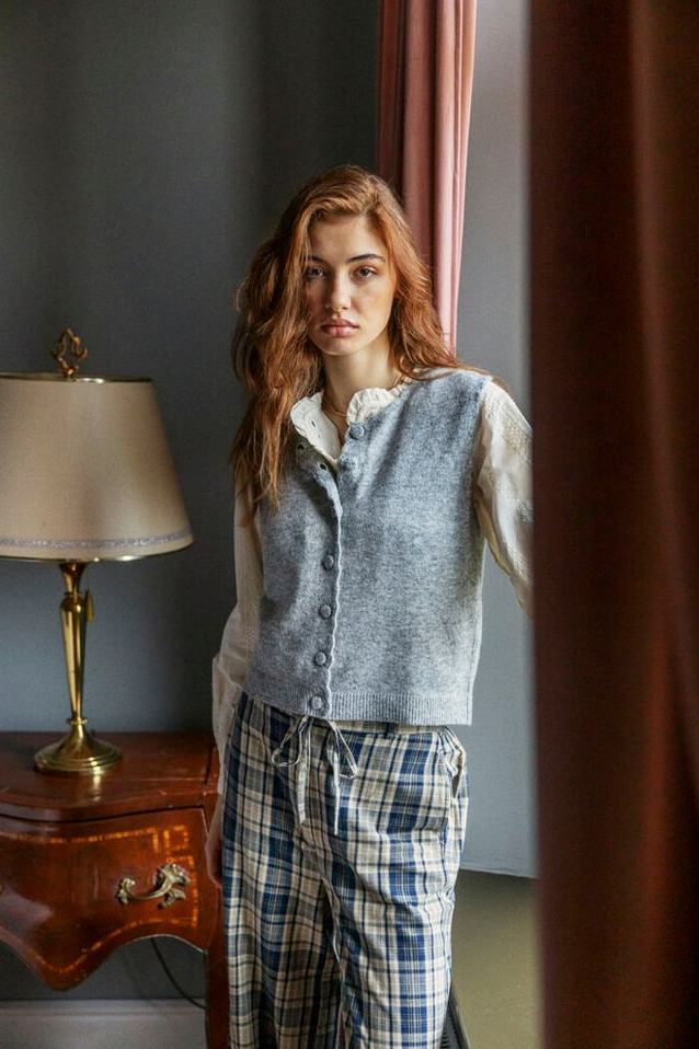 Vest - Irlovey Vest Top Medium Grey Melange