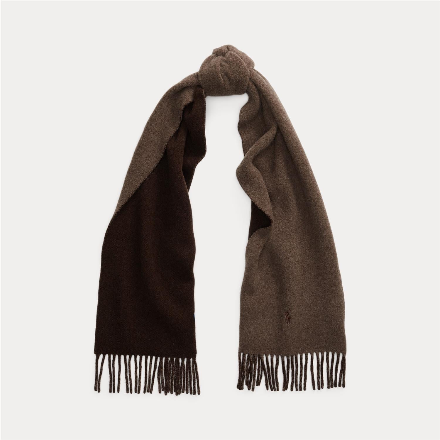 Skjerf - Fringe-Trim Wool Scarf Nutmeg Brown Heather