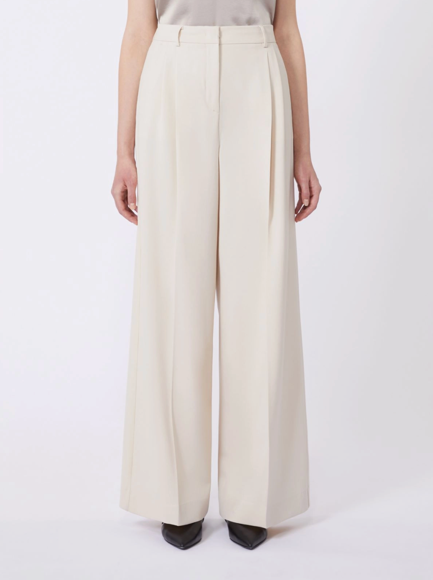 Bukse - Dasta Wool-blend Trousers Ivory