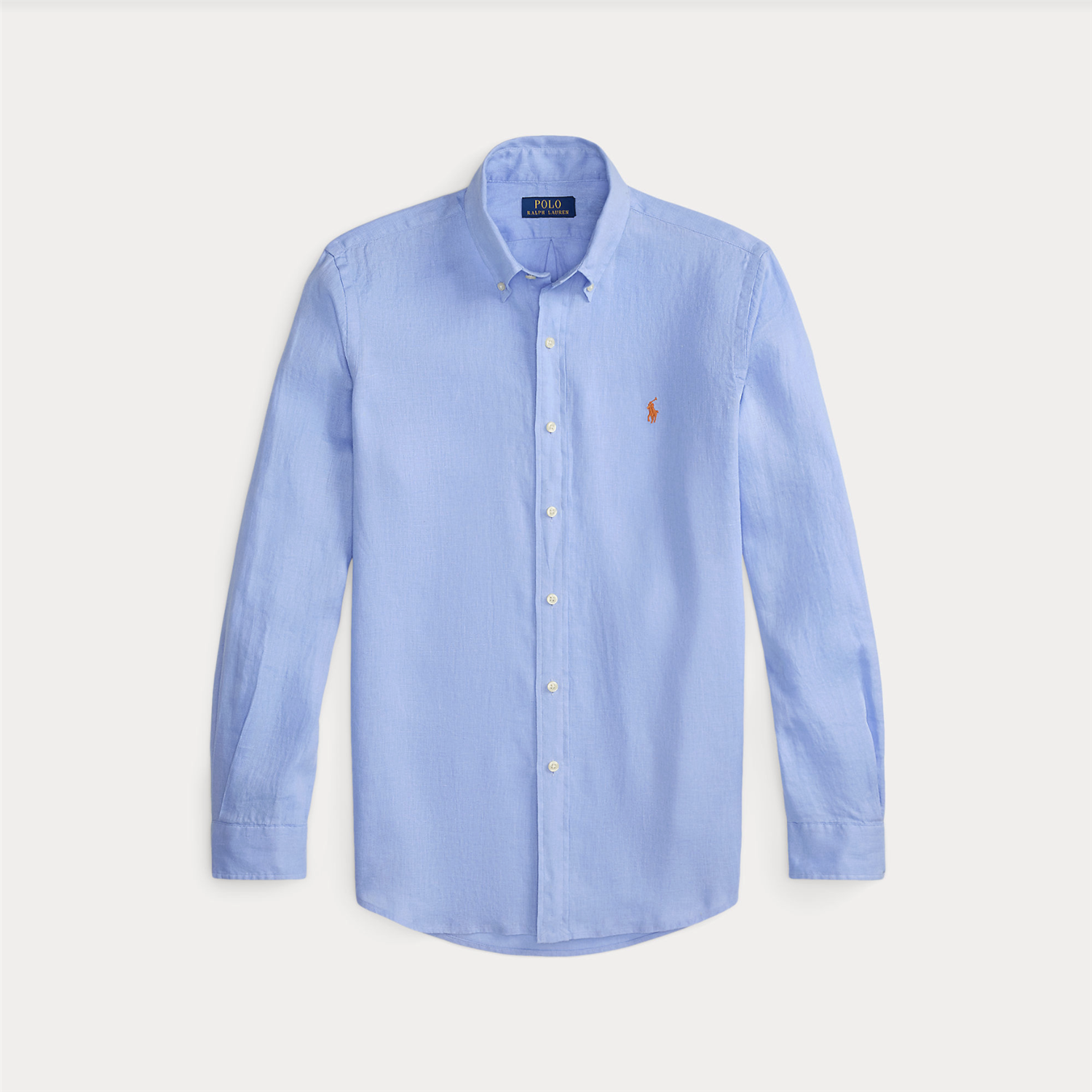 Skjorte - Custom Fit Linen Shirt Austin Blue