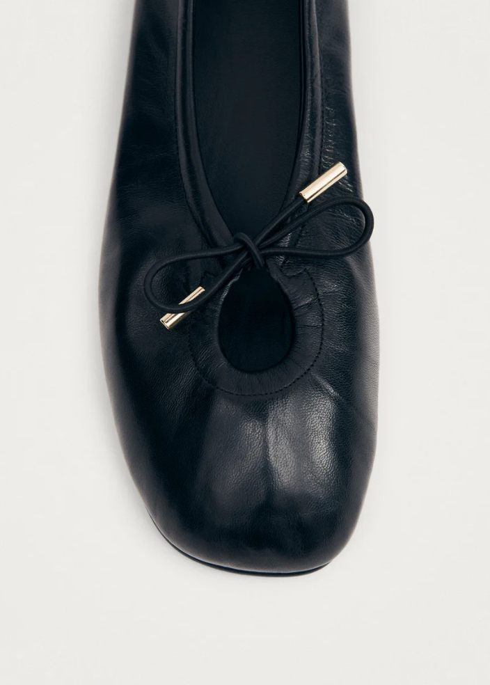 Ballerinasko - Rosalind Black Leather Ballet Flats